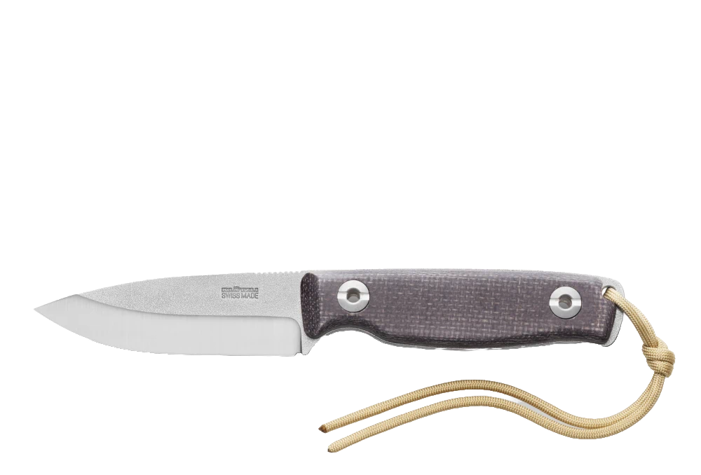 Klötzli Bushcraft Micarta Scandi Handgemachtes Outdoor-Messer aus der Schweiz