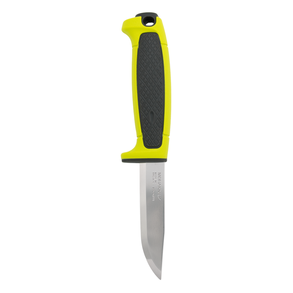 Morakniv Amberg (S) Outdoor-Messer – Scandi-Schliff & Feuerstahl-Kante, Lime