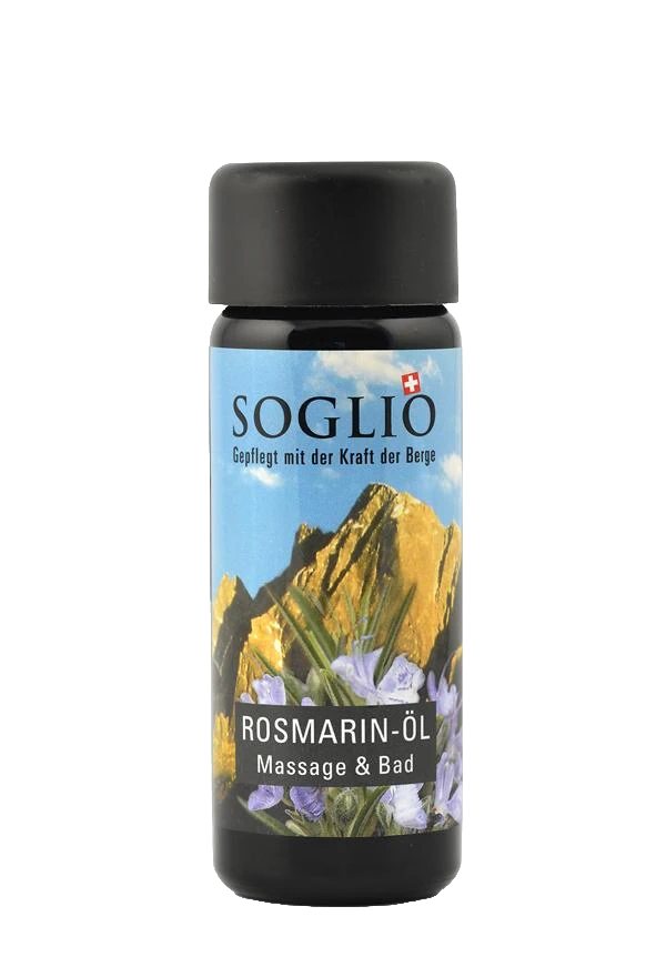 Soglio Rosmarin-Öl Belebendes Massageöl mit aromatischem Duft (100 ml)