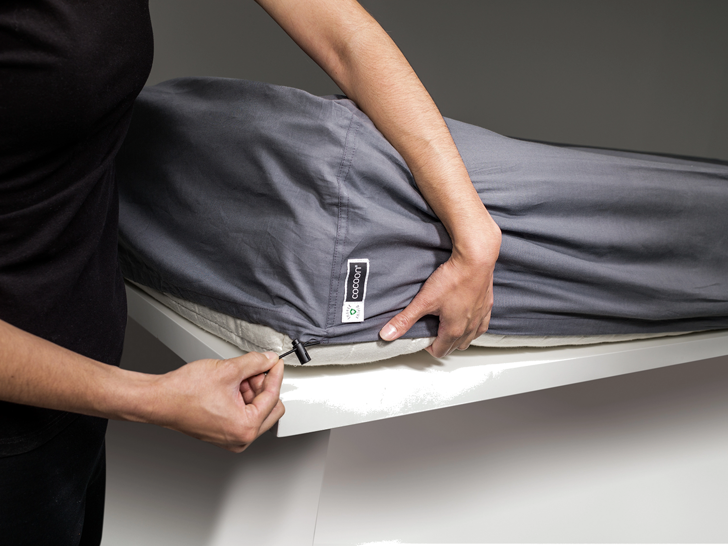 Cocoon Egypt. Cotton Insect Protection Sheets Single Size elephant grey