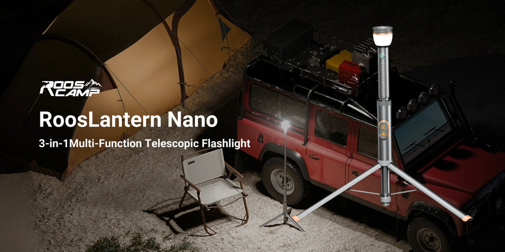 RoosCamp RoosLight Nano – 3-in-1 Teleskop-Campinglaterne