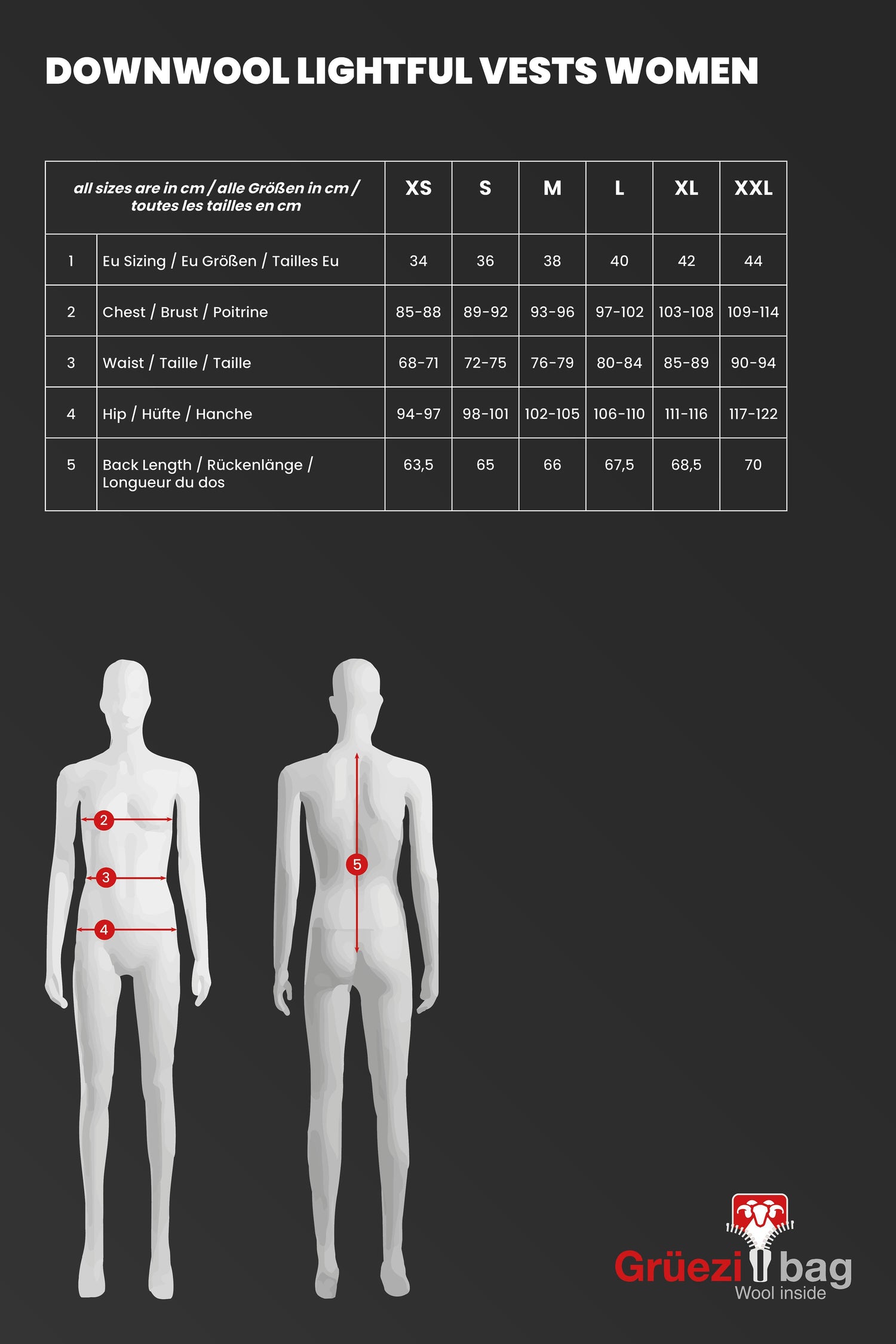 Grüezibag Lightful DownWool Vest W Black - Mustard