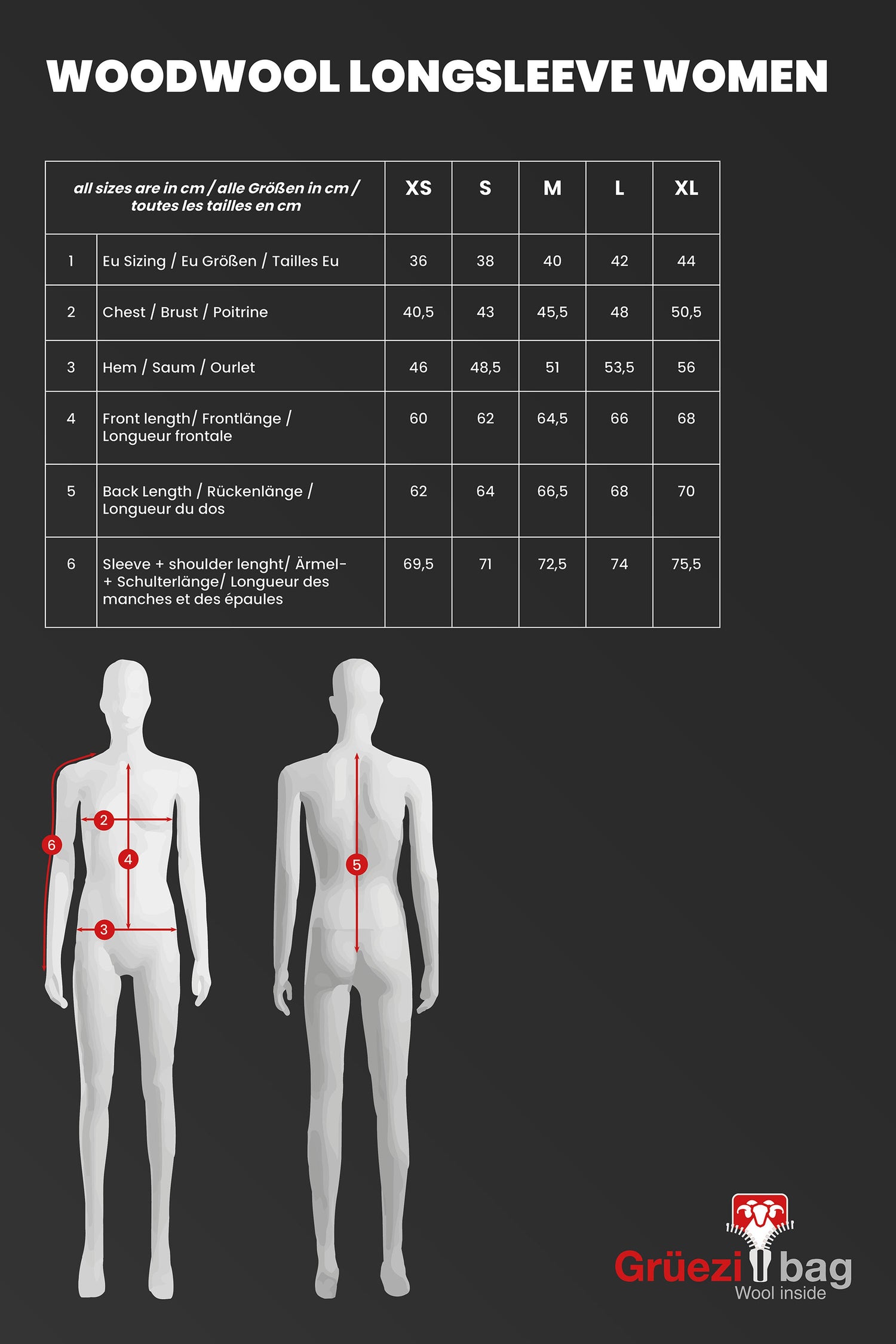 Grüezibag WoodWool Longsleeve Lady Phillippa Ocean Cavern