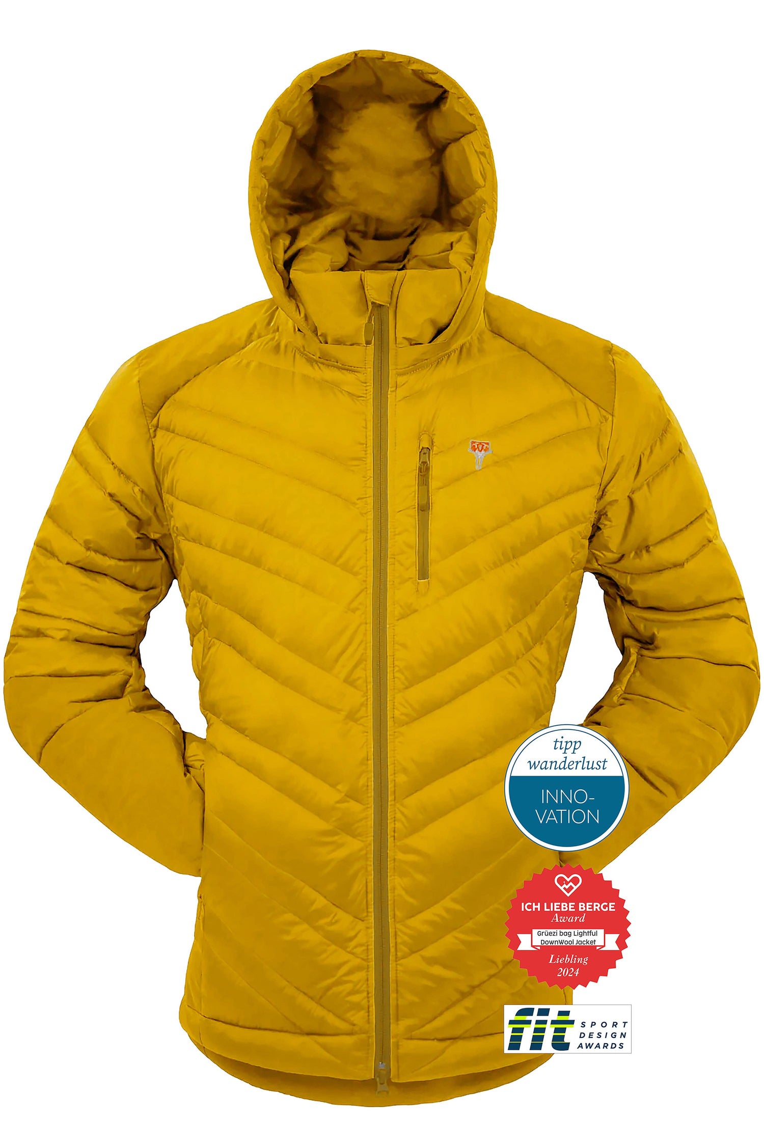 Grüezibag Lightful DownWool Jacket M Pineapple - Mustard