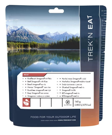Trekn Eat Rindfleisch Stroganoff mit Reis