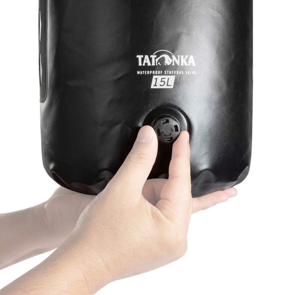 Tatonka WP Stuffbag Valve 15l – Wasserdichter Kompressions-Packsack | 15L Black