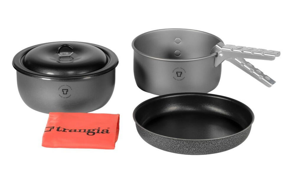 Trangia Tundra III HA – Hartanodisiertes Camping-Kochset mit Non-Stick-Pfanne