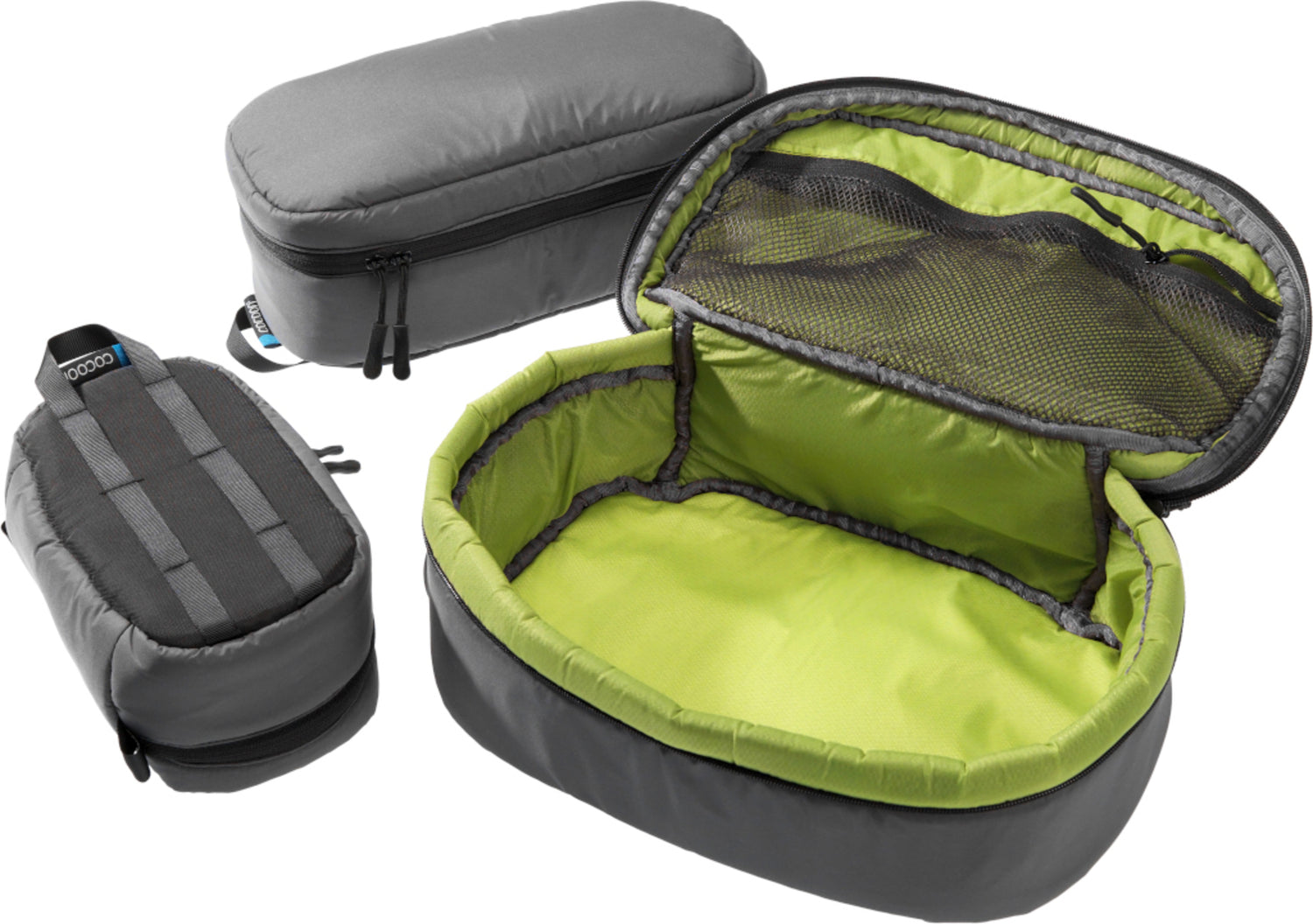 Cocoon Padded Cube Size Lbeluga grey / lime inside