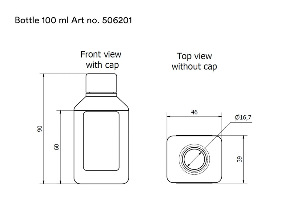 Trangia Flasche 100 ml