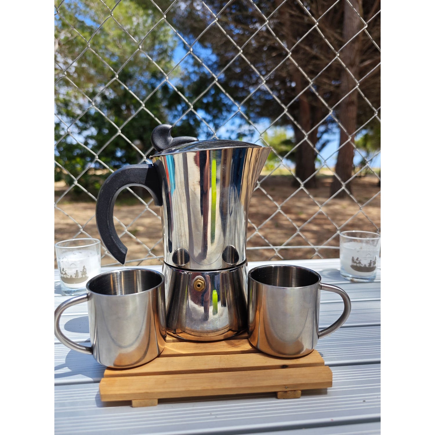 Espresso Maker Edelstahl 4 Tassen