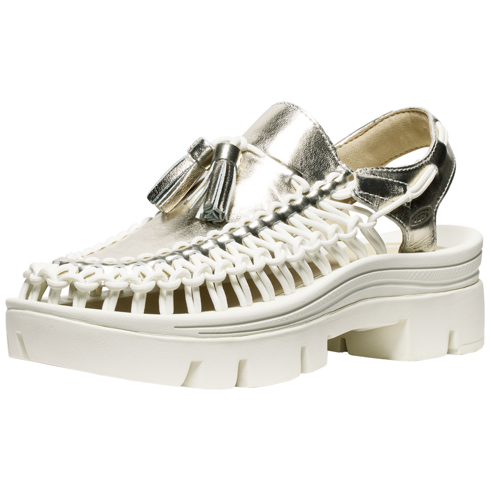 KEEN A Uneek PLT Tassell Freizeitsandalen WEISS