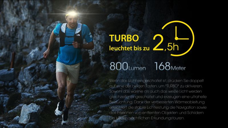 Nitecore Kopflampe UT27 Pro 800lm