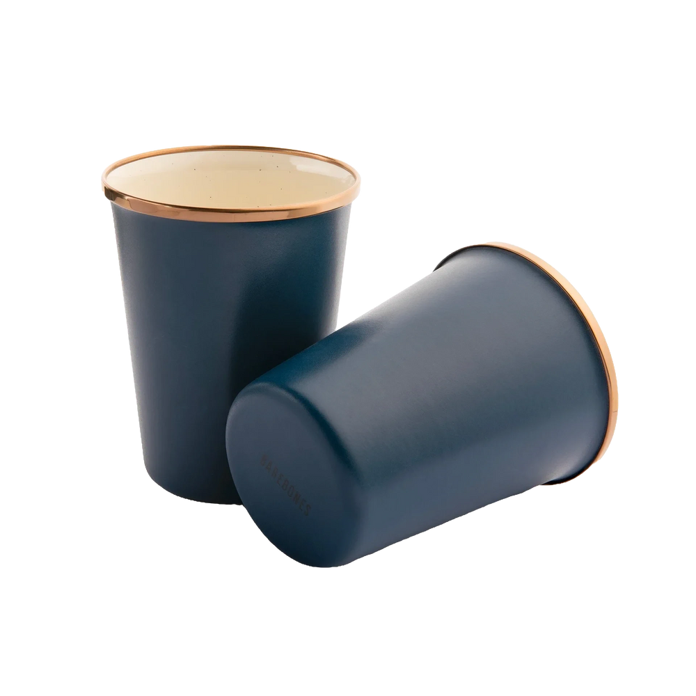 Barebones Emaille 2-Tone Tall Cup Set Blue
