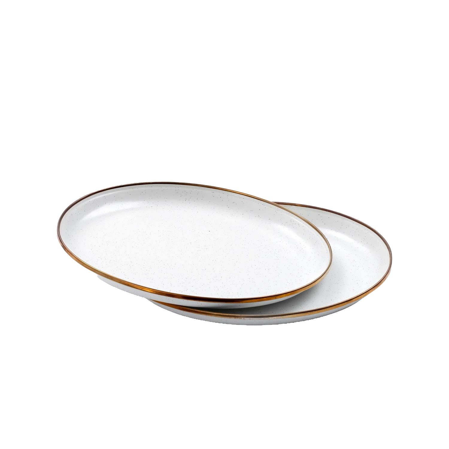 Barebones Emaille-Salatteller 2er Set Eggshell