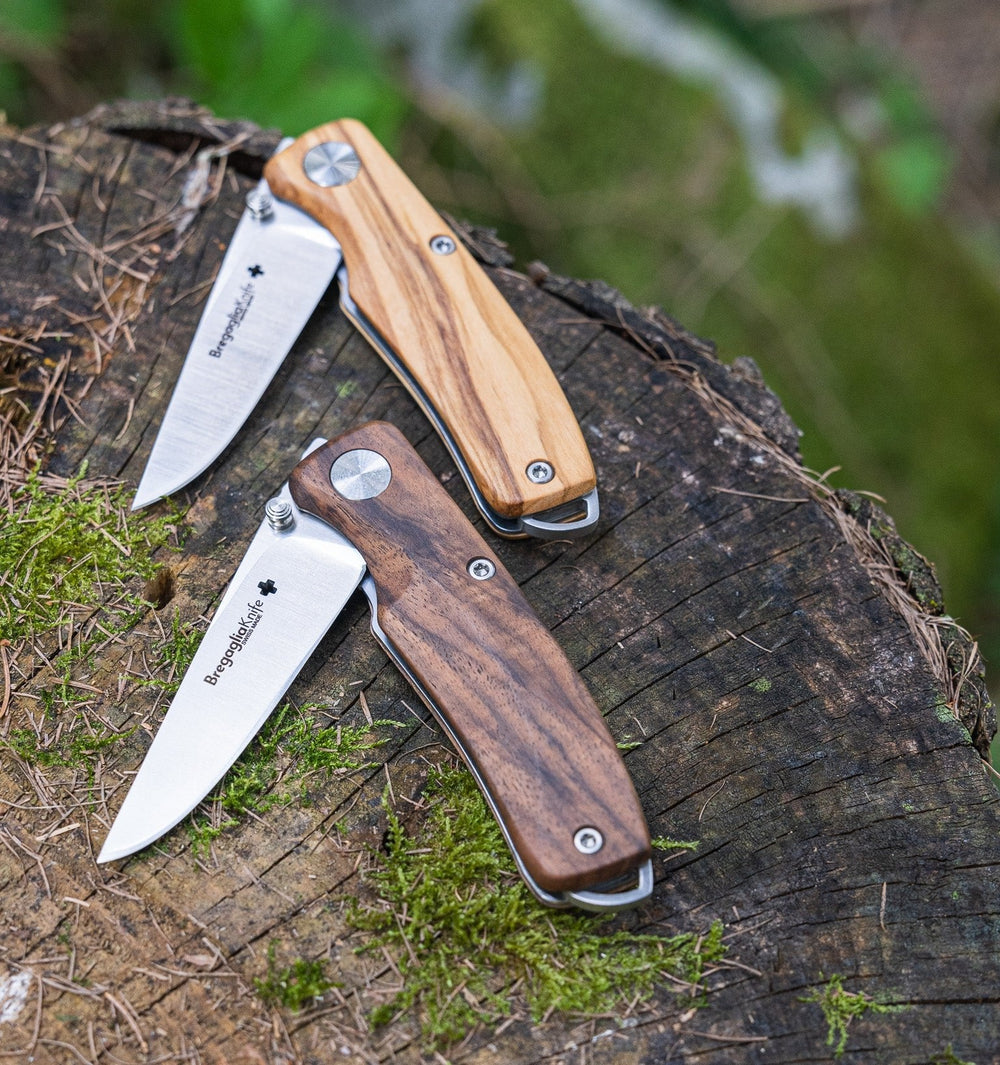 BregagliaKnife Maloja Klappmesser Olivenholz