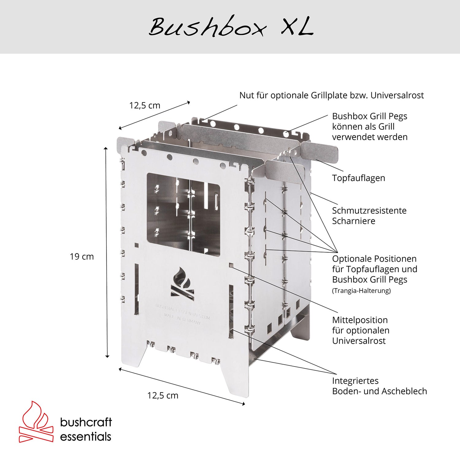 Bushcraft Essentials Outdoor-Kocher Bushbox XL