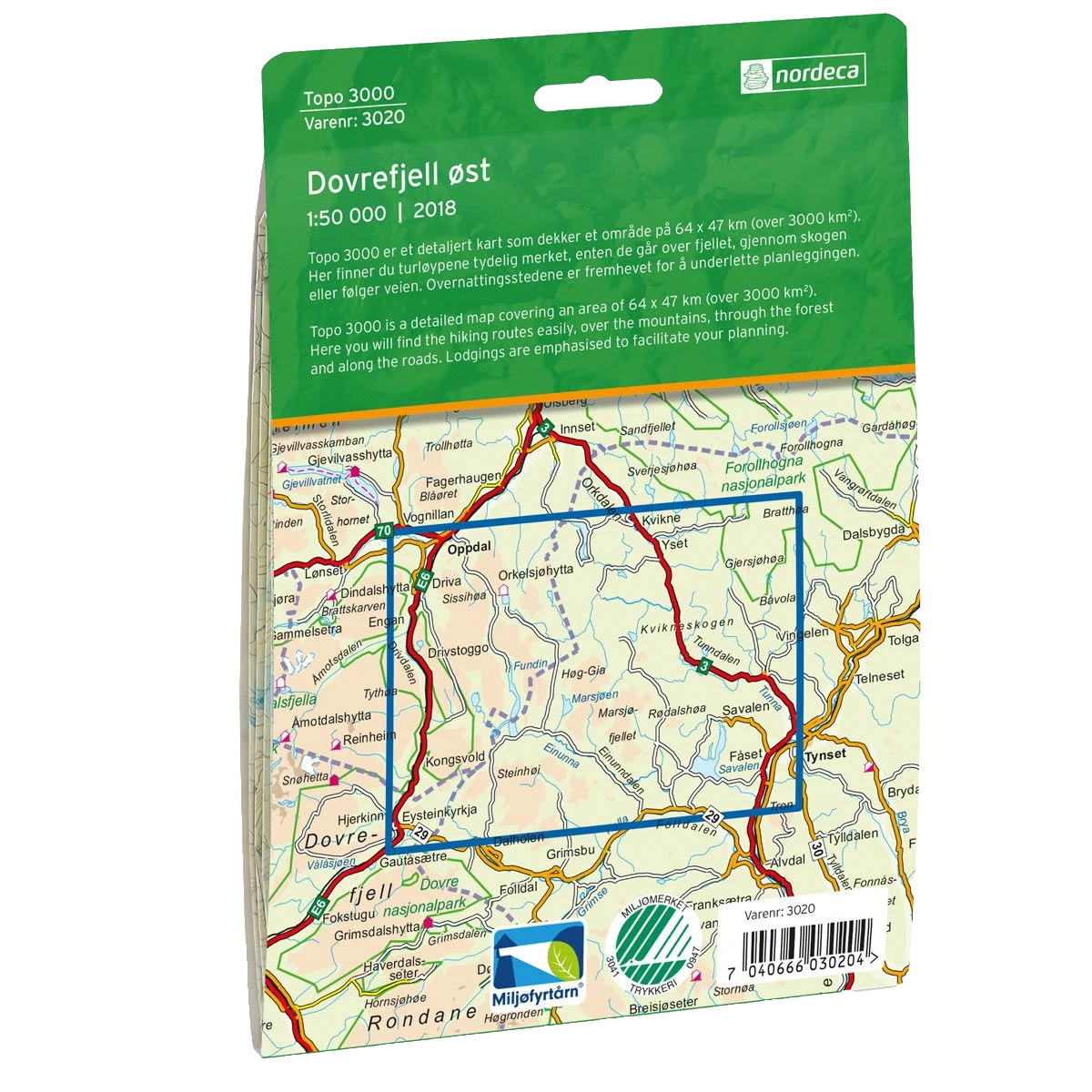 Turkart Dovrefjell Ost Wanderkarte