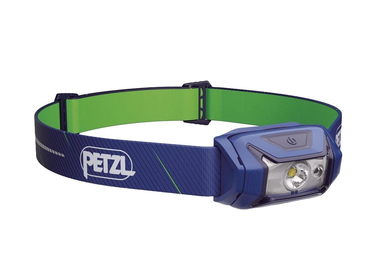 Petzl TIKKA® CORE Blau – Kompakte & aufladbare Stirnlampe mit Rotlicht (450 Lumen)