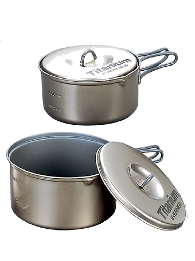 Evernew Ti Non-Stick Pot Set M