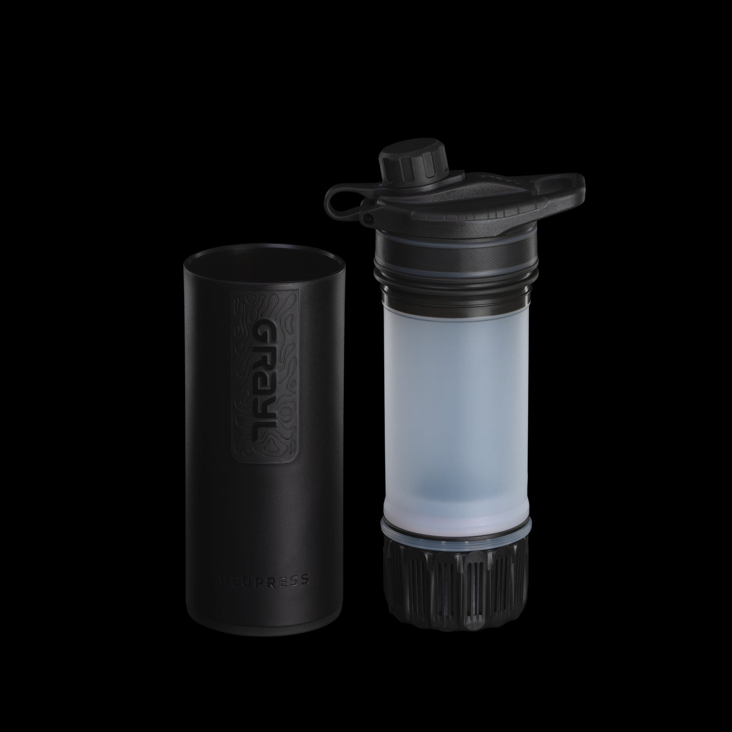 Grayl Geopress Purifier Bottle Covert Black