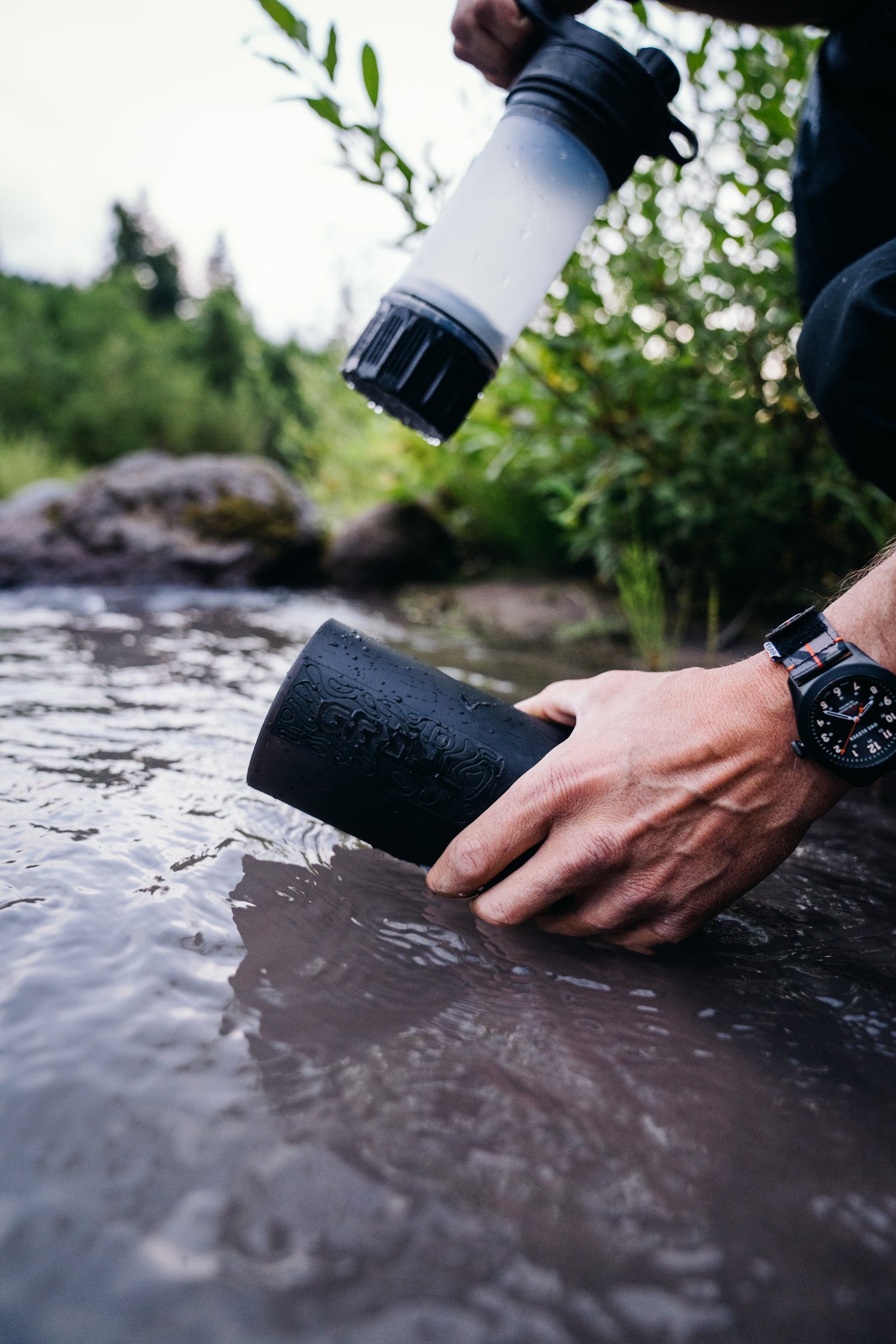 Grayl Geopress Purifier Bottle Covert Black