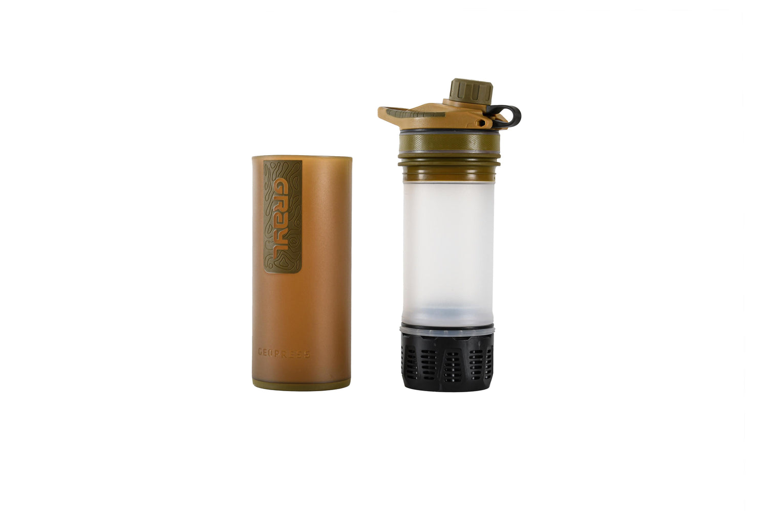 Grayl Geopress Purifier Bottle Coyote Brown