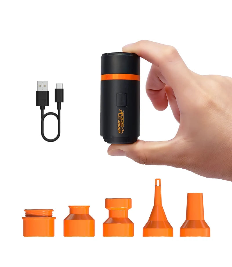 RoosCamp Aero Pumpe – 3-in-1 Mini-Luftpumpe