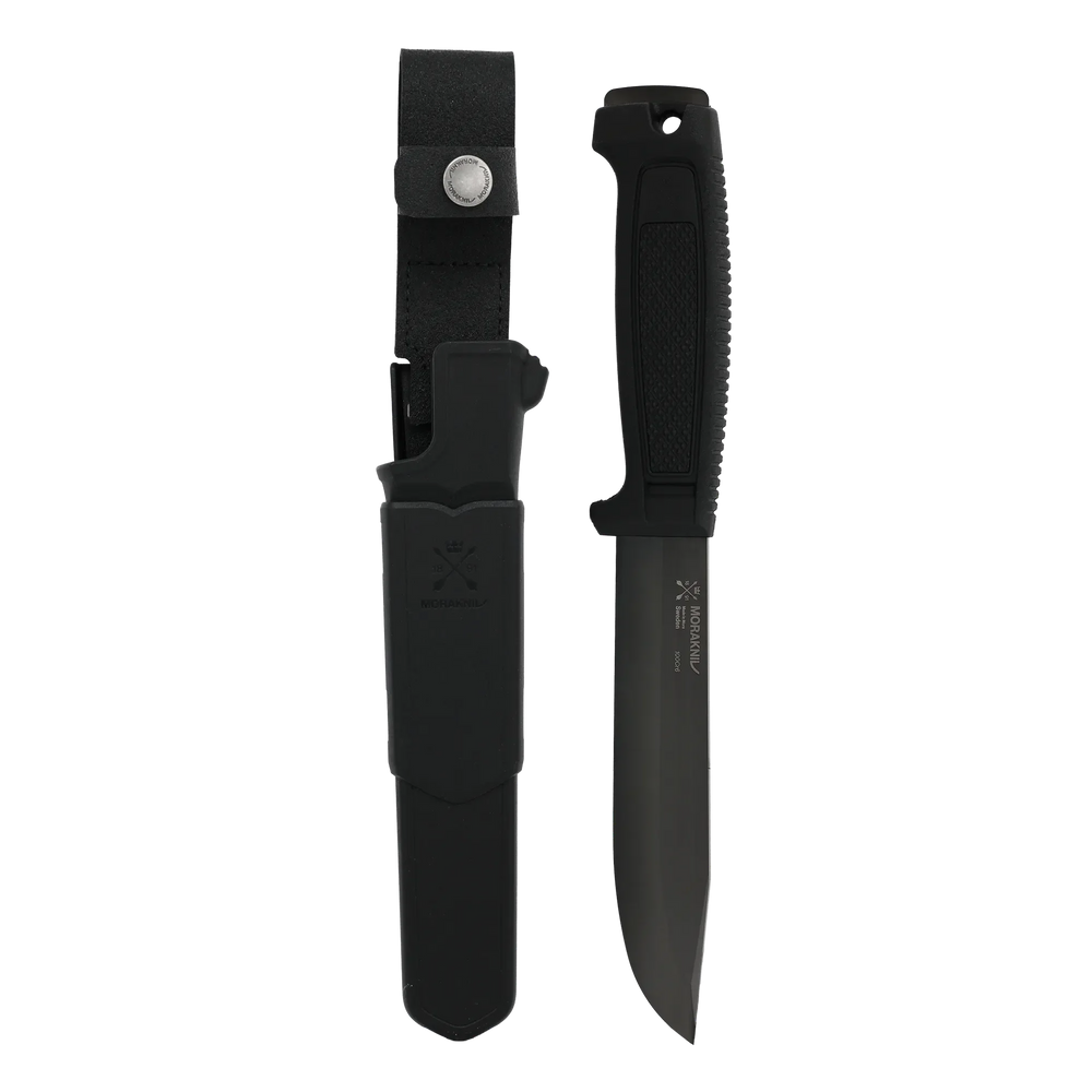 Morakniv Mörkret Black Blade (C) – Carbonstahl Survivalmesser mit DLC-Beschichtung | 302 g