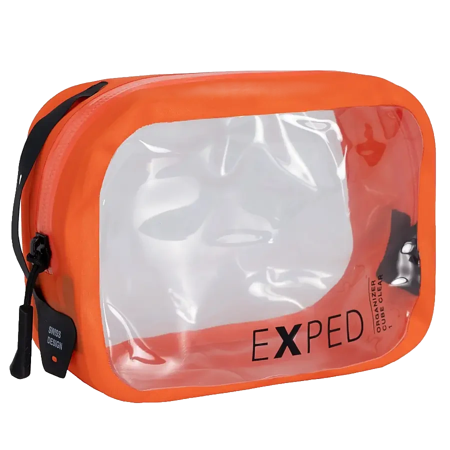 Exped Organizer Cube Clear 1L Flame