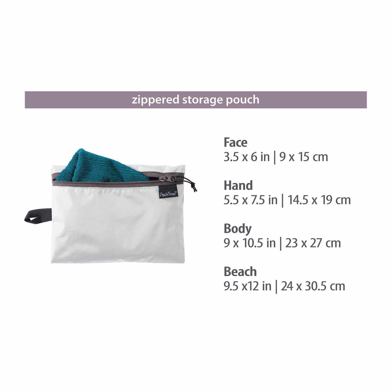 PackTowl Luxe Hand (L) Lake Blue