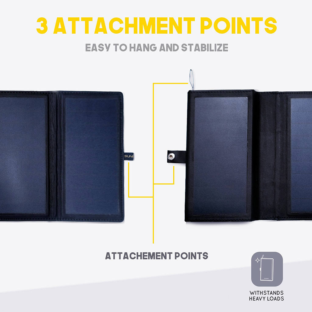 SunSlice Electron 8W - 10'000 mAh Solar Powerbank Black