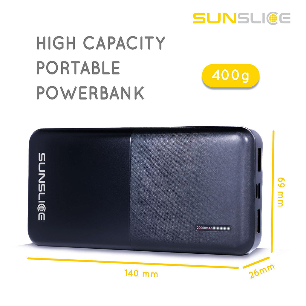 SunSlice Gravity 20 – 20.000 mAh Powerbank für Smartphones, Tablets