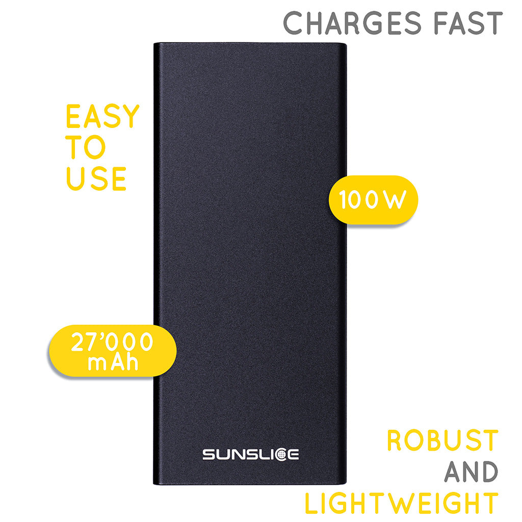 SunSlice Gravity 27 - 27'000 mAh Laptop Powerbank