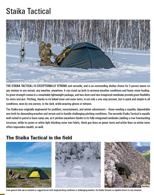 Hilleberg Staika Tactical – Freistehendes 2-Personen-Zelt für Extremeinsätze