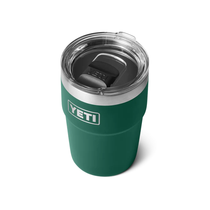 YETI Rambler® 16 oz (473 ml) – Stapelbarer Becher Black Forest Green