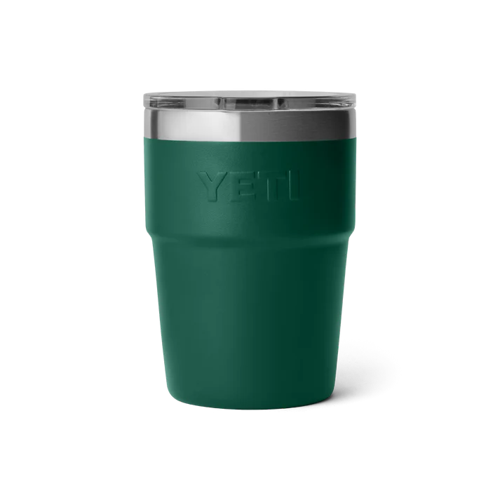 YETI Rambler® 16 oz (473 ml) – Stapelbarer Becher Black Forest Green
