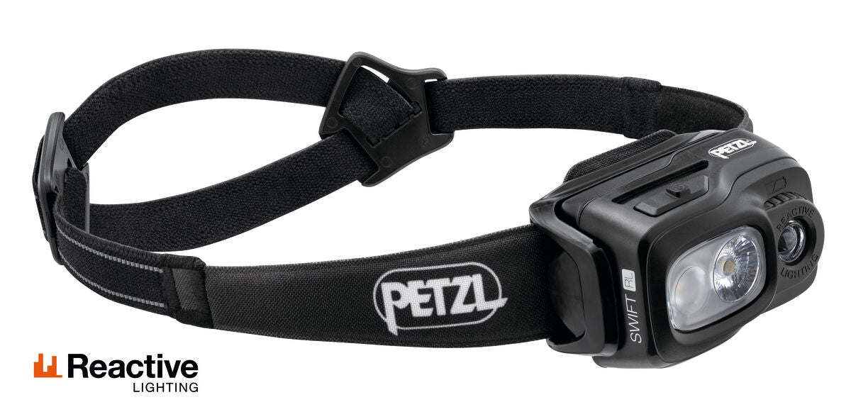 Petzl SWIFT® RL Schwarz – extrem leistungsstarke Stirnlampe (1100 Lumen)
