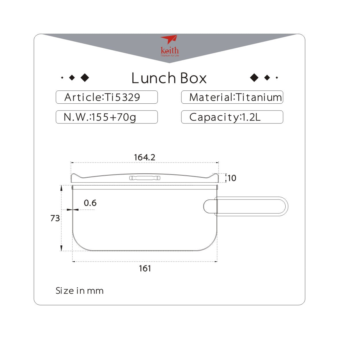 Keith Titan Lunchbox 1.2Liter