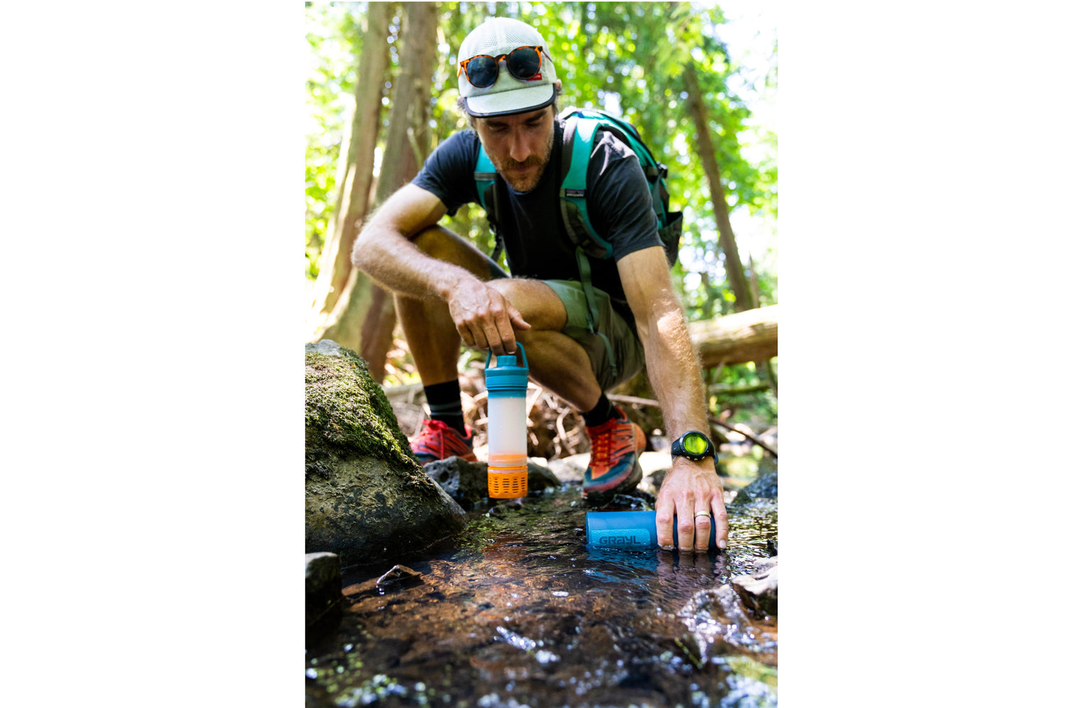 Grayl Ultrapress Purifier Bottle - Forest Blue