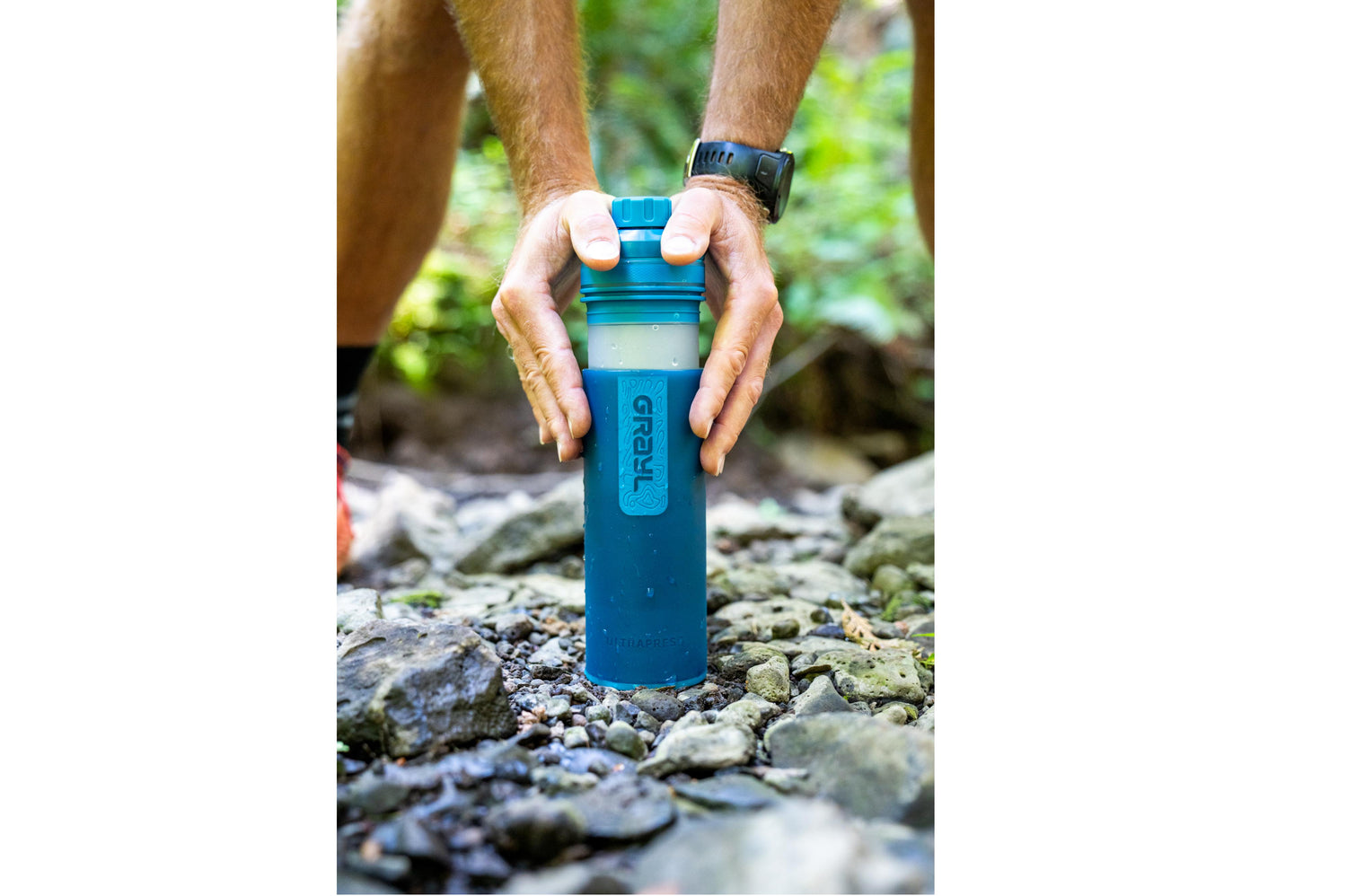 Grayl Ultrapress Purifier Bottle - Forest Blue
