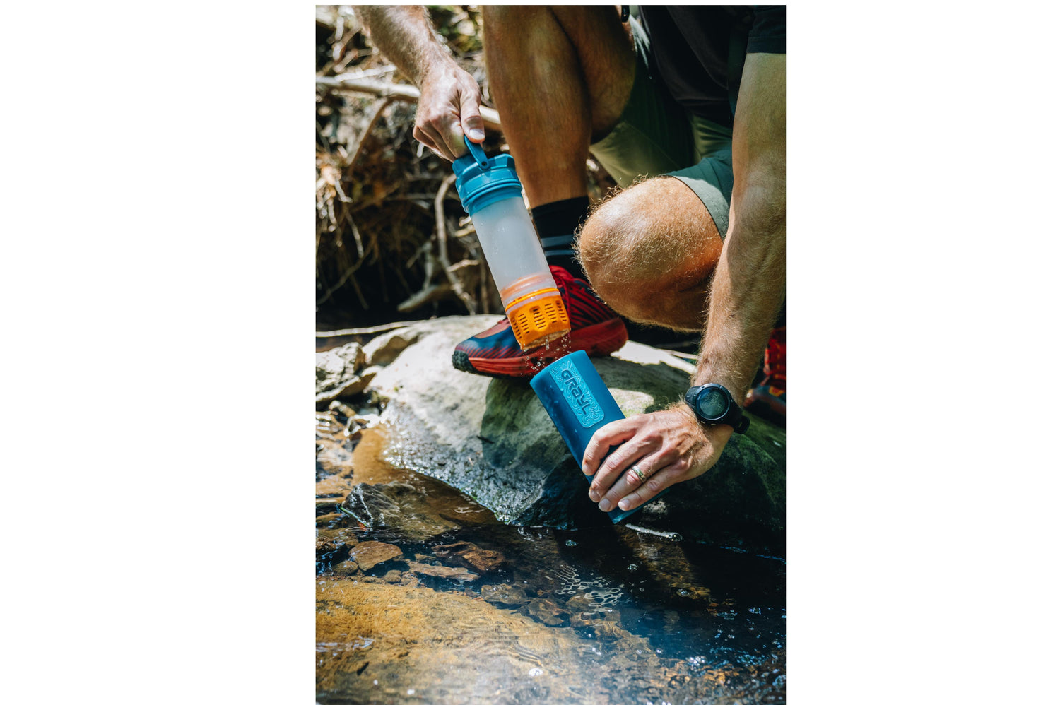 Grayl Ultrapress Purifier Bottle - Forest Blue