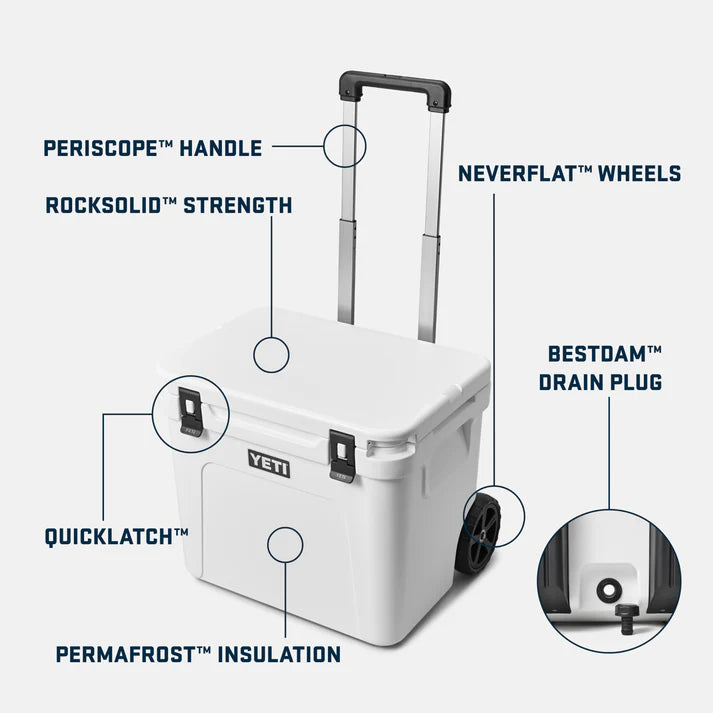 Yeti Roadie® 60 Kühlbox auf Rädern Weiss