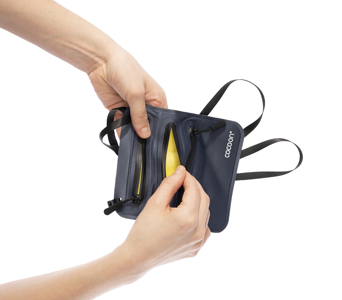 Cocoon Secret Neck Wallet navy/yellow