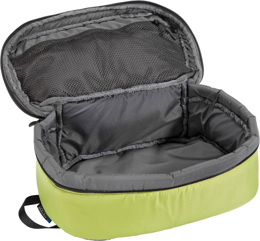 Cocoon Padded Cube Size L lime / beluga grey inside