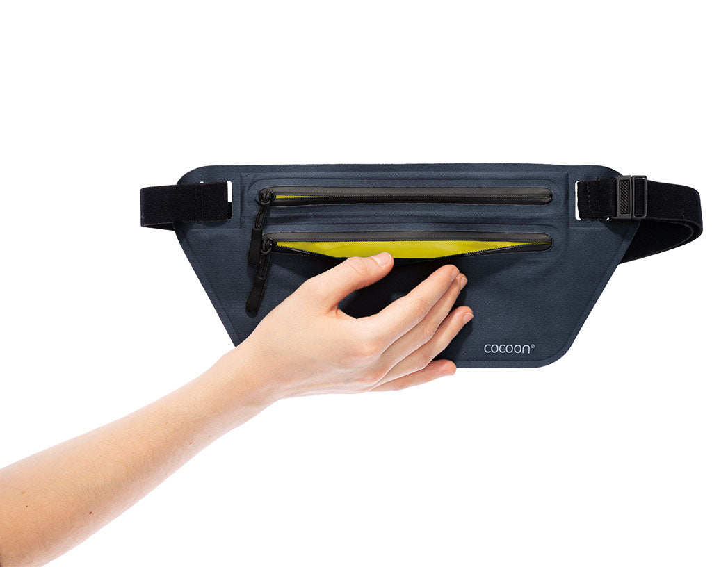 Cocoon Secret Waist Wallet Navy/Yellow