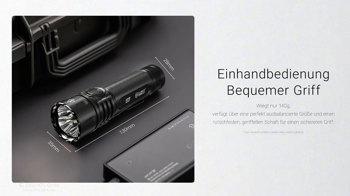 Nitecore EX7 leistungsstarke Taschenlampe mit bis zu 6000 Lumen