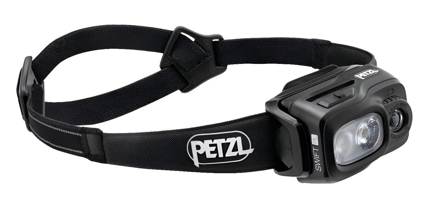 Petzl SWIFT® RL Schwarz – extrem leistungsstarke Stirnlampe (1100 Lumen)