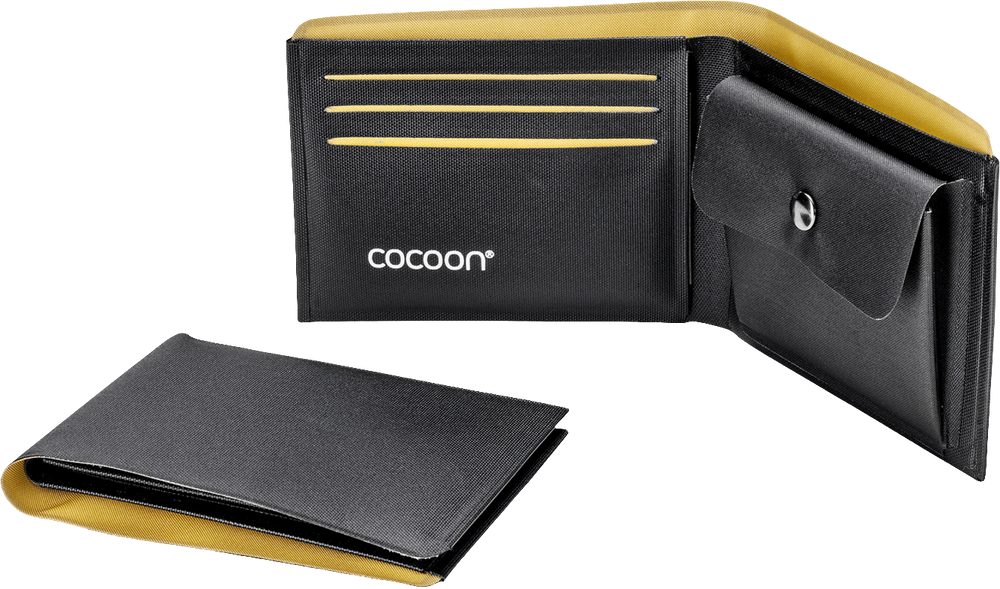 Cocoon Wallet with Coin Pocket black/yellow