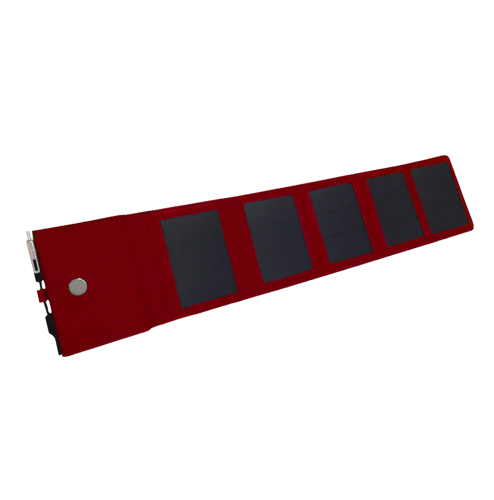 SunSlice PHOTON – Ultrakompakte 4W Solar-Powerbank mit 4.000 mAh Akku Red