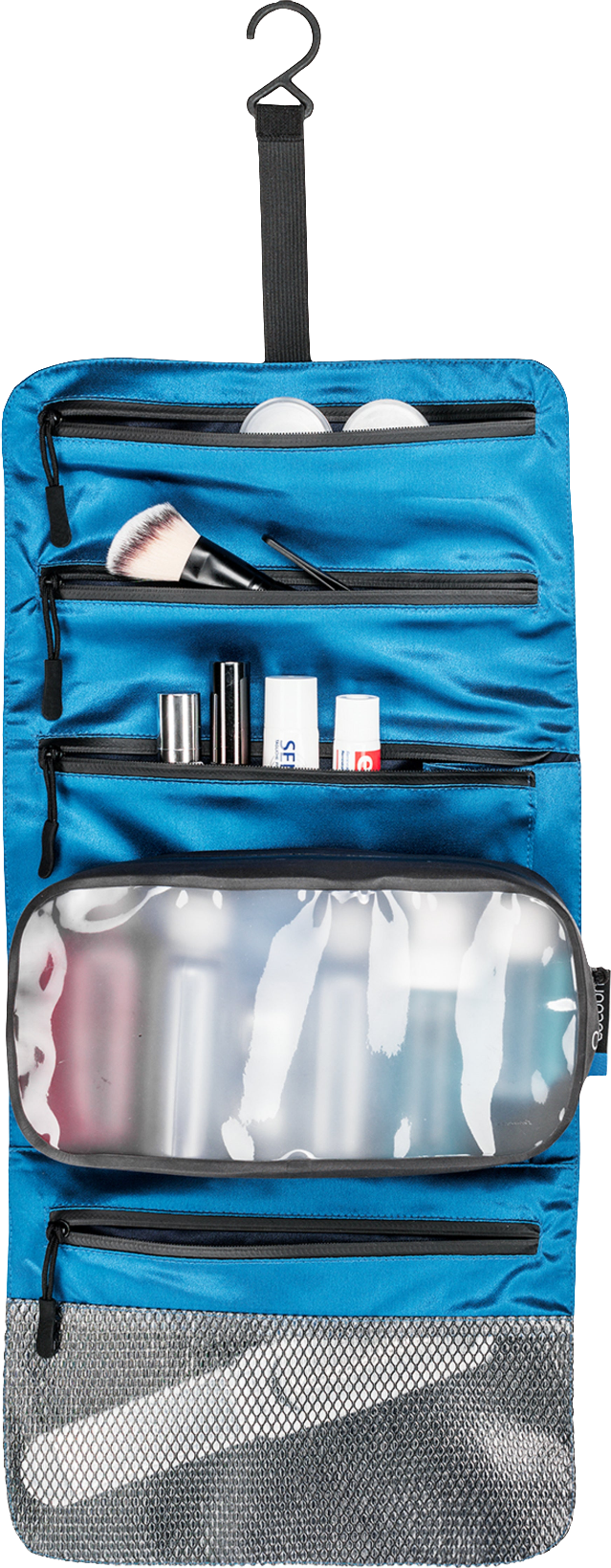 Cocoon Silk Hanging Toiletry Kit Minimalist blue lagoon